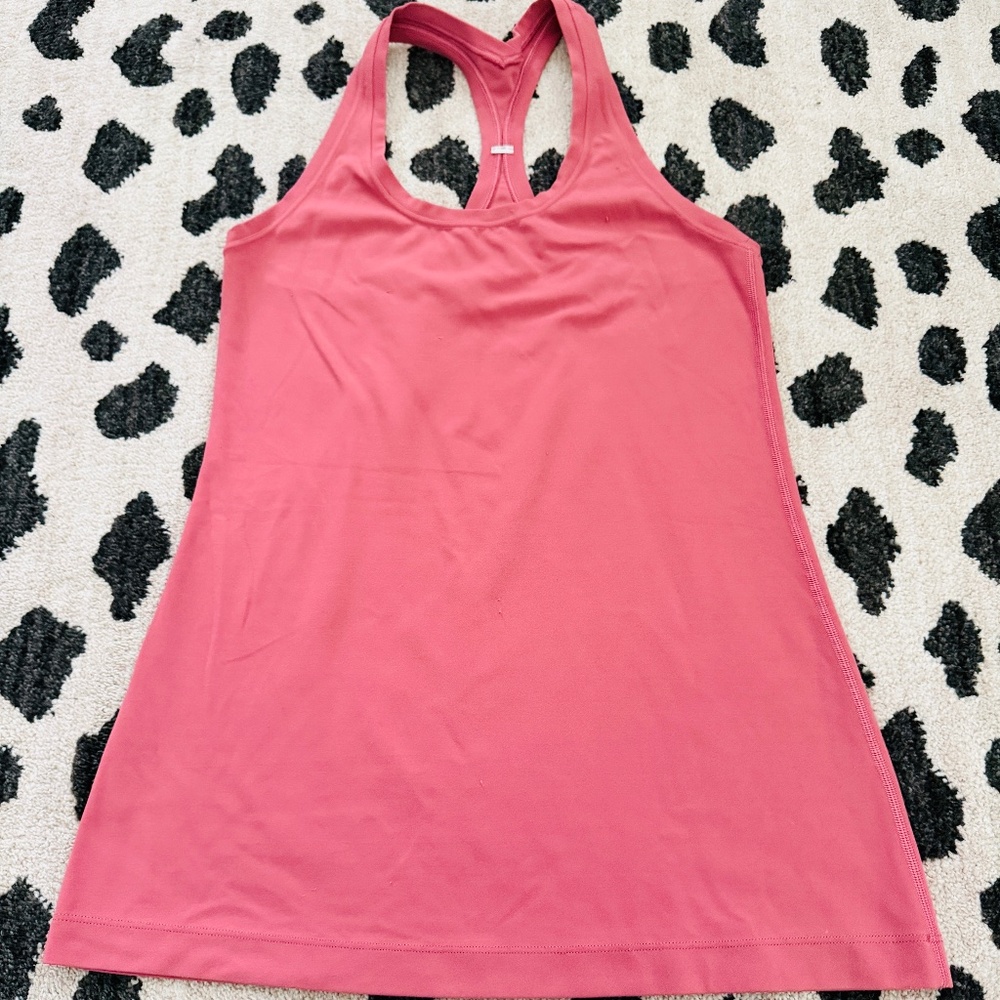LuluLemon Cool Racerback Tank Top Nulu Cherry Tint 8